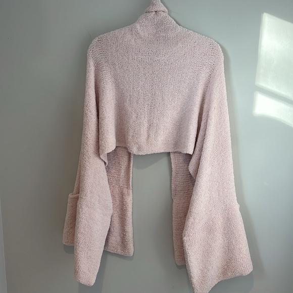 Soma Womens Light Pink Chenille Pocket Wrap Shawl Cardigan Soft One Size 75"x26" - Picture 7 of 16